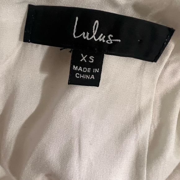 Fair Skies White Jacquard Tie-Back Halter Tulip Mini Dress - Picture 6 of 6